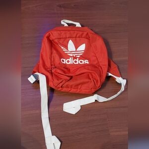adidas Red Kids Backpack with White Straps